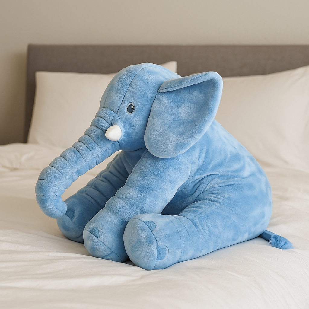 Almohada Elefante Peluche Bebé Suave y Segura