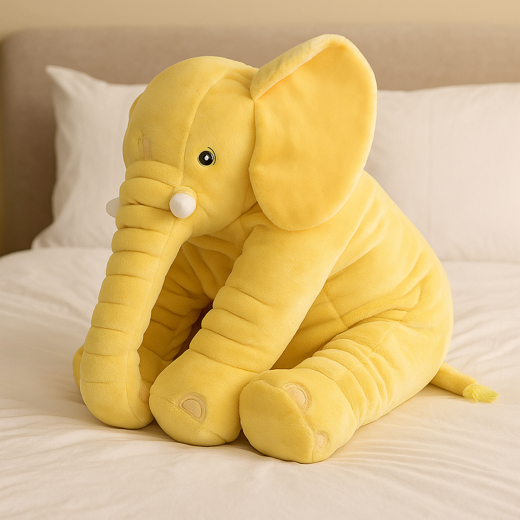 Almohada Elefante Peluche Bebé Suave y Segura