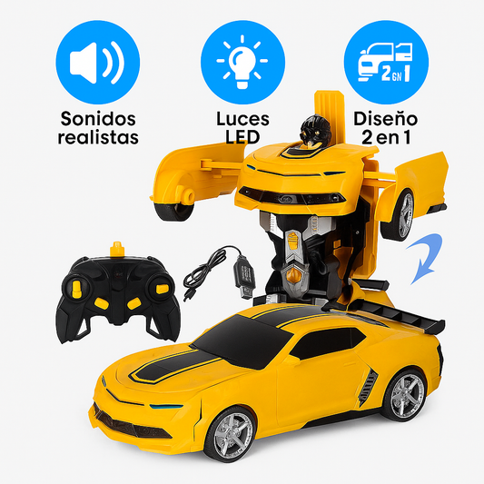 Coche Robot Transformador RC con Control por Gestos