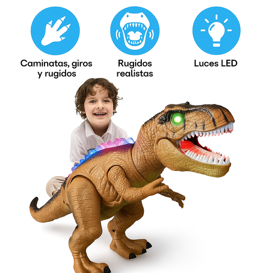 Dinosaurio RC Interactivo con Luces y Rugidos
