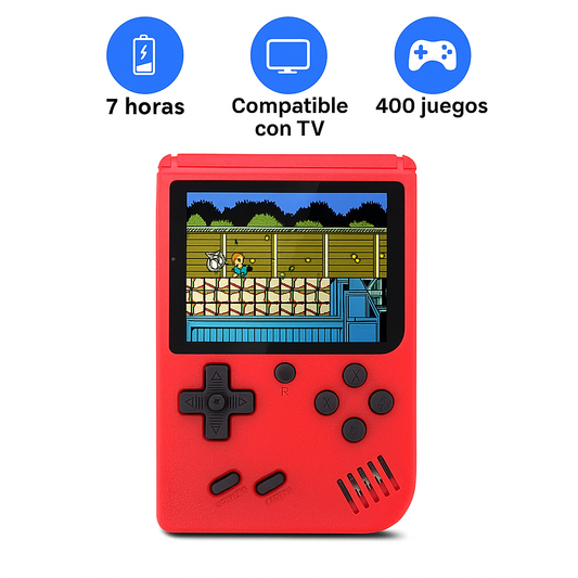 Consola Retro Portátil 400 Juegos Clásicos Multijugador