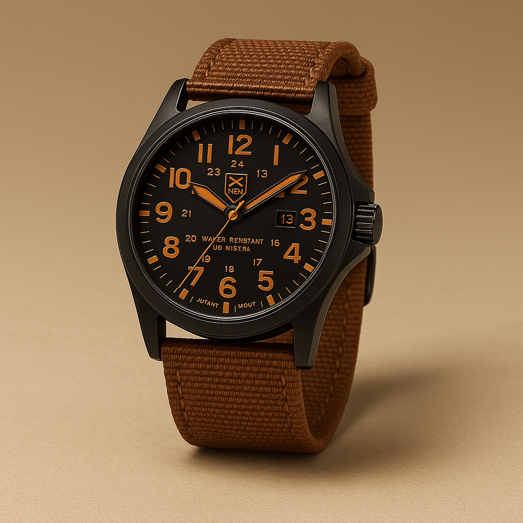 Reloj Militar Analógico Impermeable Estilo Táctico