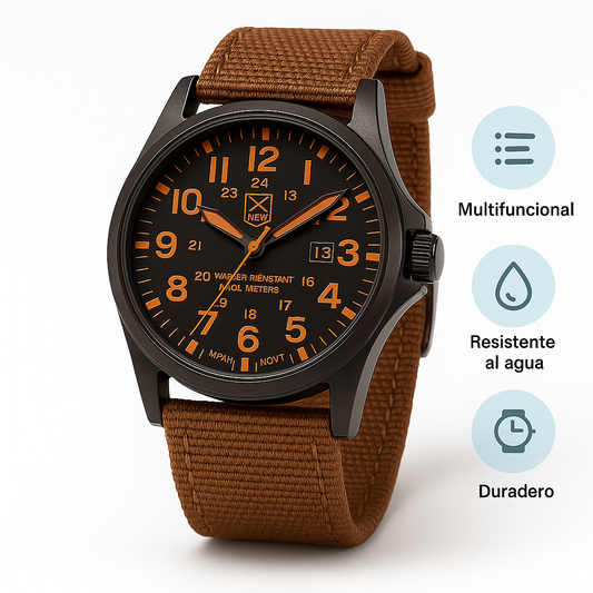 Reloj Militar Analógico Impermeable Estilo Táctico
