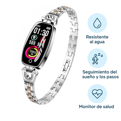 Smartwatch Fitness Mujer Elegante con Monitor de Salud