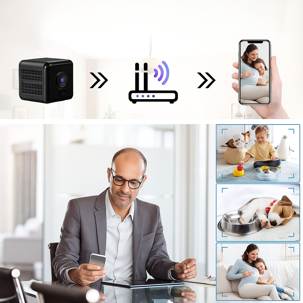Cámara de Seguridad WiFi Mini con Visión Nocturna