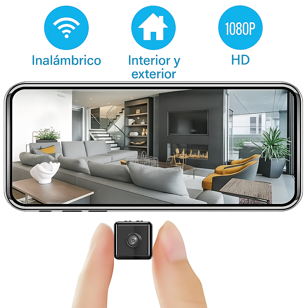 Cámara de Seguridad WiFi Mini con Visión Nocturna