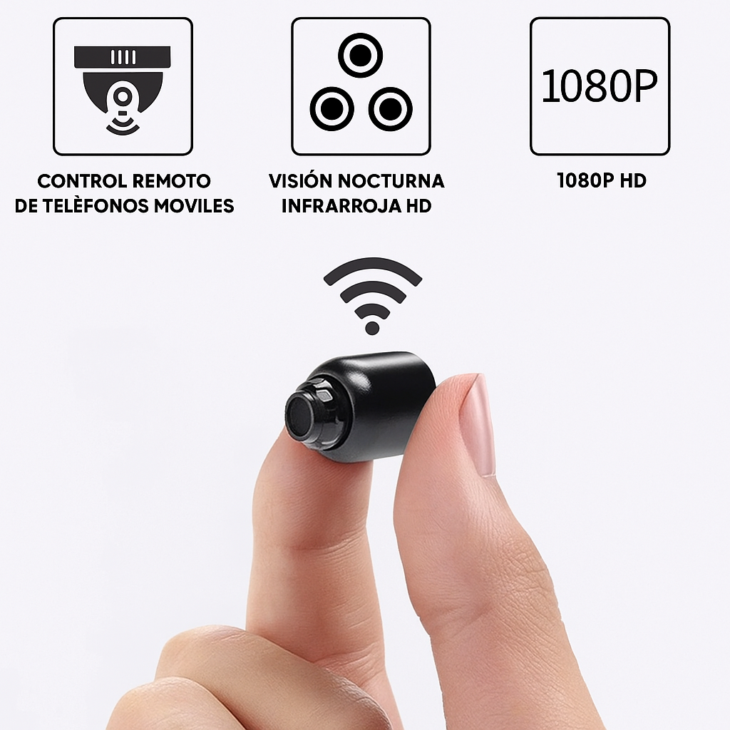 Mini Cámara WiFi 1080P con Visión Nocturna