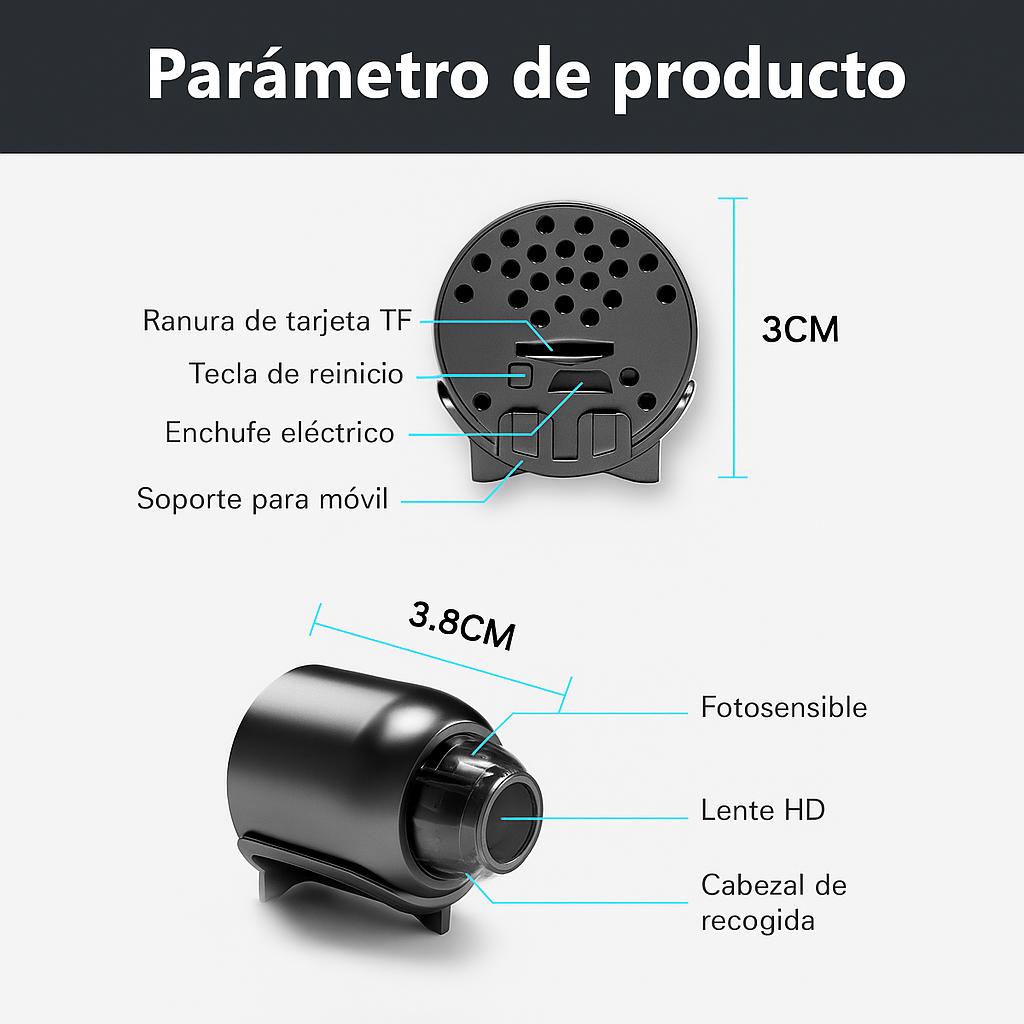 Mini Cámara WiFi 1080P con Visión Nocturna