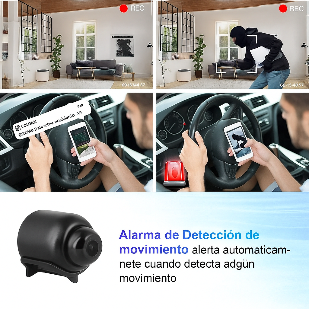 Mini Cámara WiFi 1080P con Visión Nocturna