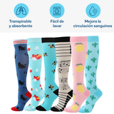 Calcetines Compresión - Edema - Diabetes - Paquete 6 Pairs