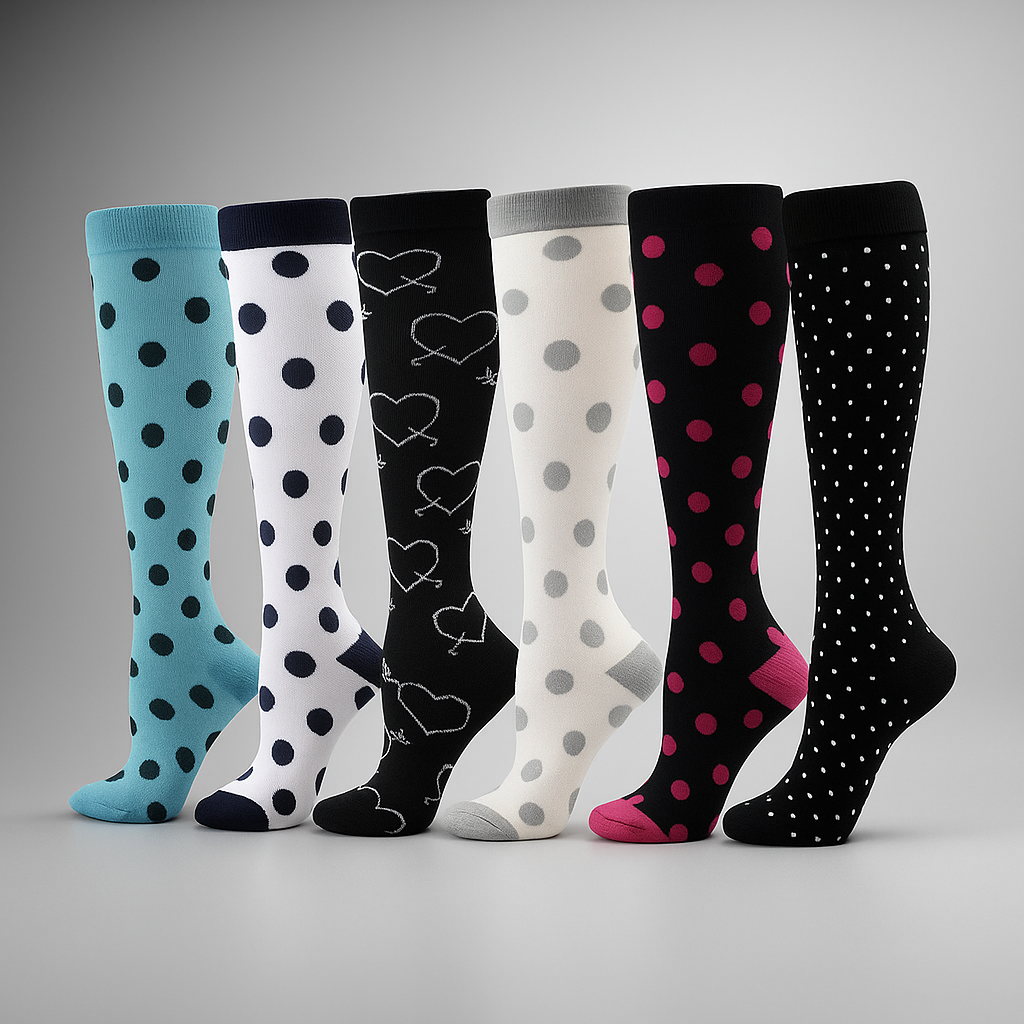 Calcetines Compresión - Edema - Diabetes - Paquete 6 Pairs