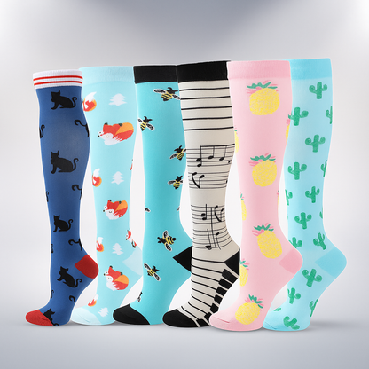 Calcetines Compresión - Edema - Diabetes - Paquete 6 Pairs