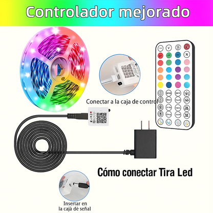 Luces LED 300ft Cambio de Color con Música