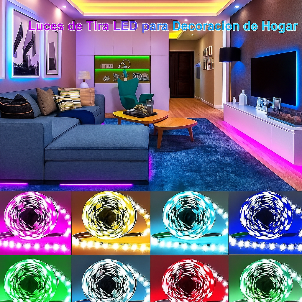 Luces LED 300ft Cambio de Color con Música