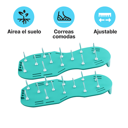 Zapatos Aeradores de Césped con Púas Ajustables