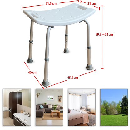Silla de Baño Plegable Antideslizante Ajustable