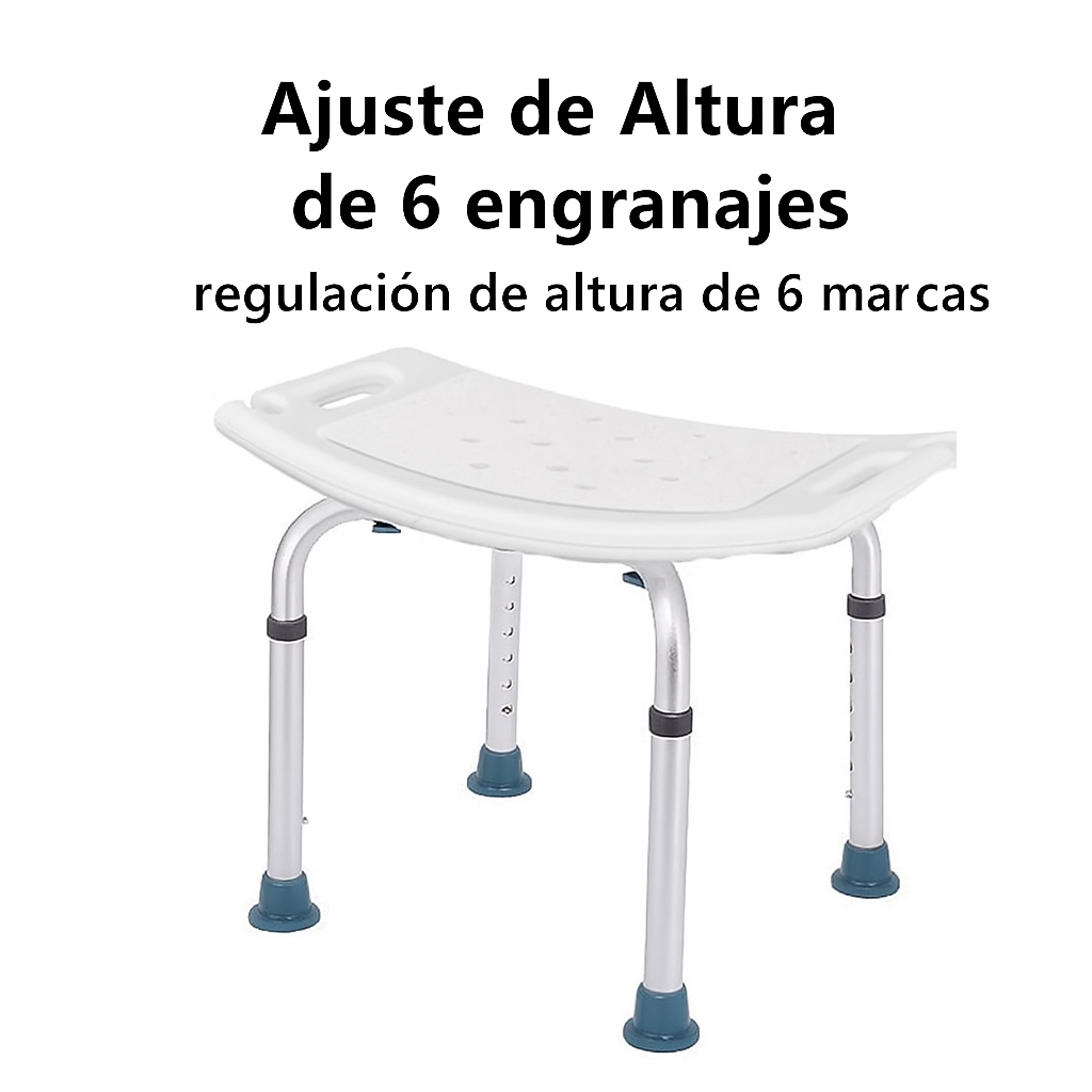 Silla de Baño Plegable Antideslizante Ajustable