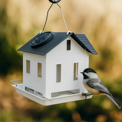 Comedero Solar para Aves con Luz LED Exterior