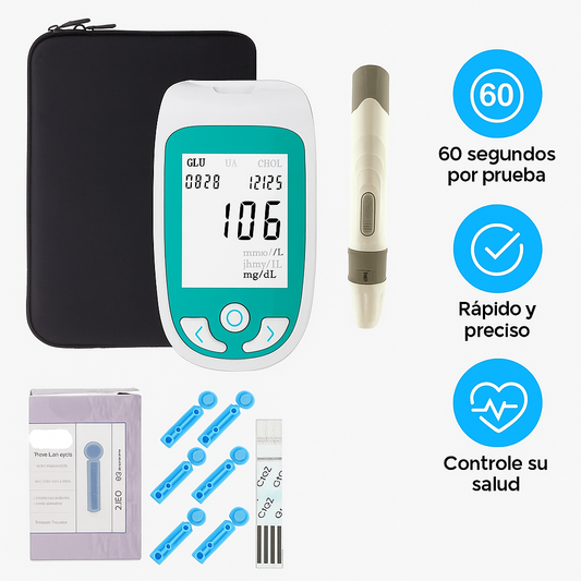 Kit de Prueba Colesterol y Glucosa Portátil Preciso