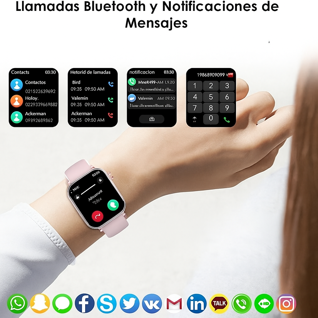 Reloj Inteligente ECG con Monitor de Salud y Notificaciones