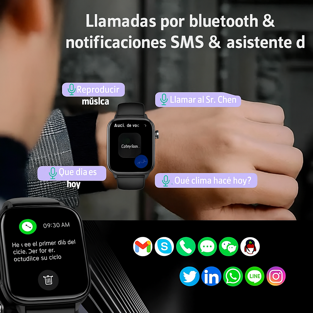 Reloj Inteligente ECG con Monitor de Salud y Notificaciones