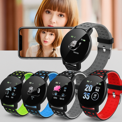 Reloj Inteligente Fitness Impermeable con Monitor de Salud