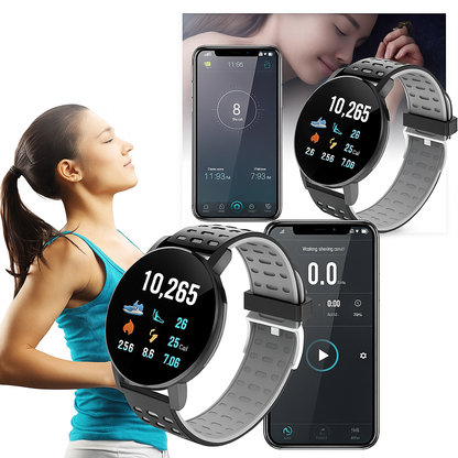 Reloj Inteligente Fitness Impermeable con Monitor de Salud