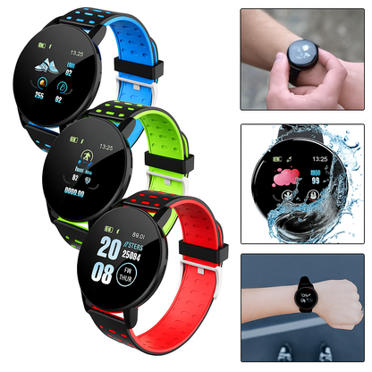 Reloj Inteligente Fitness Impermeable con Monitor de Salud
