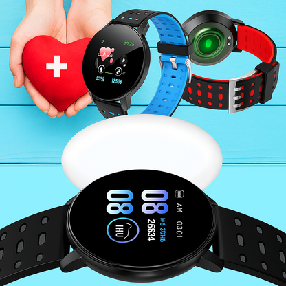 Reloj Inteligente Fitness Impermeable con Monitor de Salud