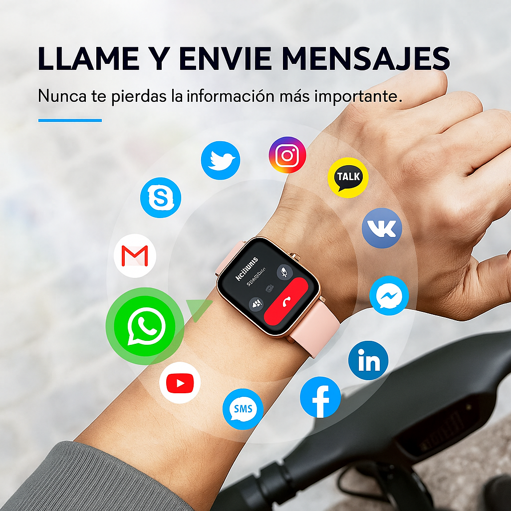 Reloj Inteligente Monitoreo Glucosa No Invasivo Salud