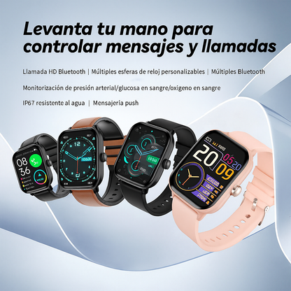 Reloj Inteligente Monitoreo Glucosa No Invasivo Salud
