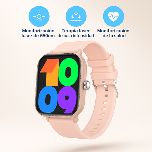 Reloj Inteligente Monitoreo Glucosa No Invasivo Salud