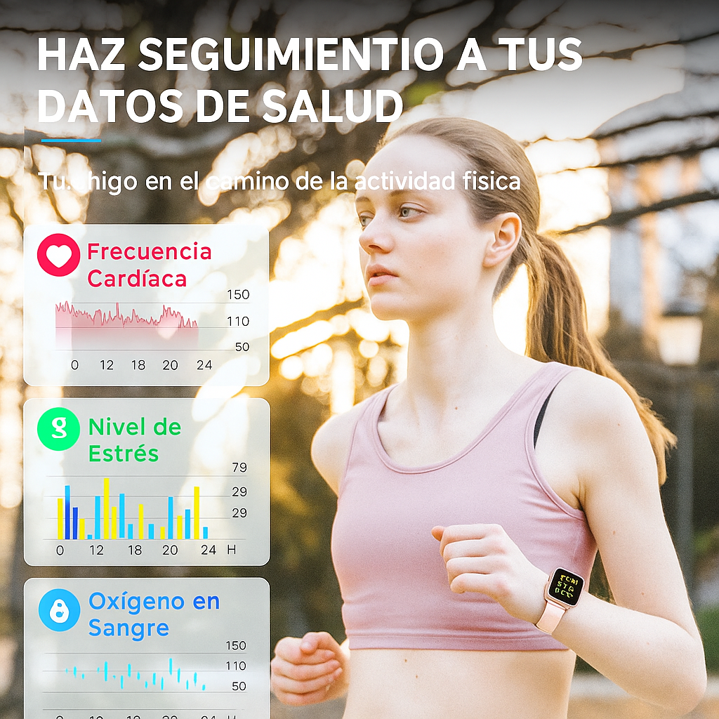 Reloj Inteligente Monitoreo Glucosa No Invasivo Salud
