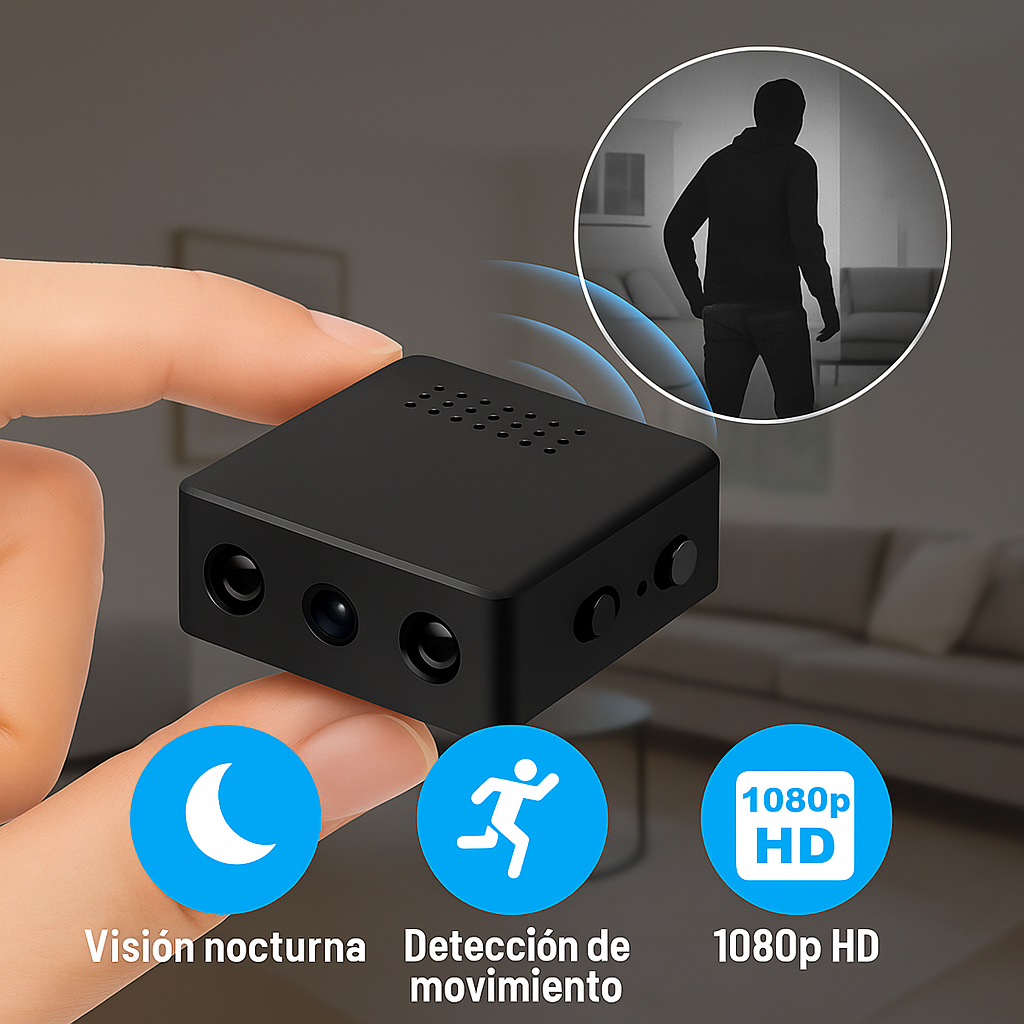 Cámara de Seguridad HD Inalámbrica con Visión Nocturna