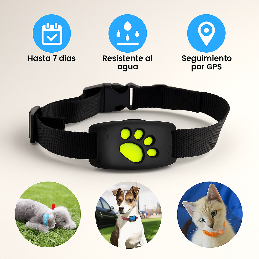 Collar GPS Mascotas Perros y Gatos Impermeable