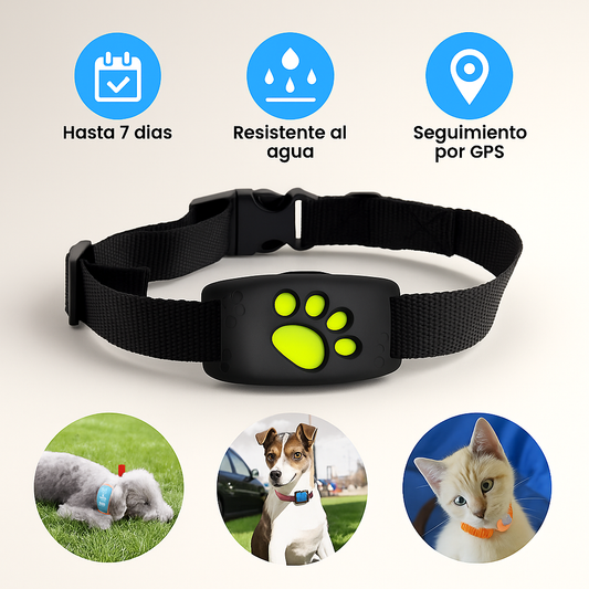 Collar GPS Mascotas Perros y Gatos Impermeable