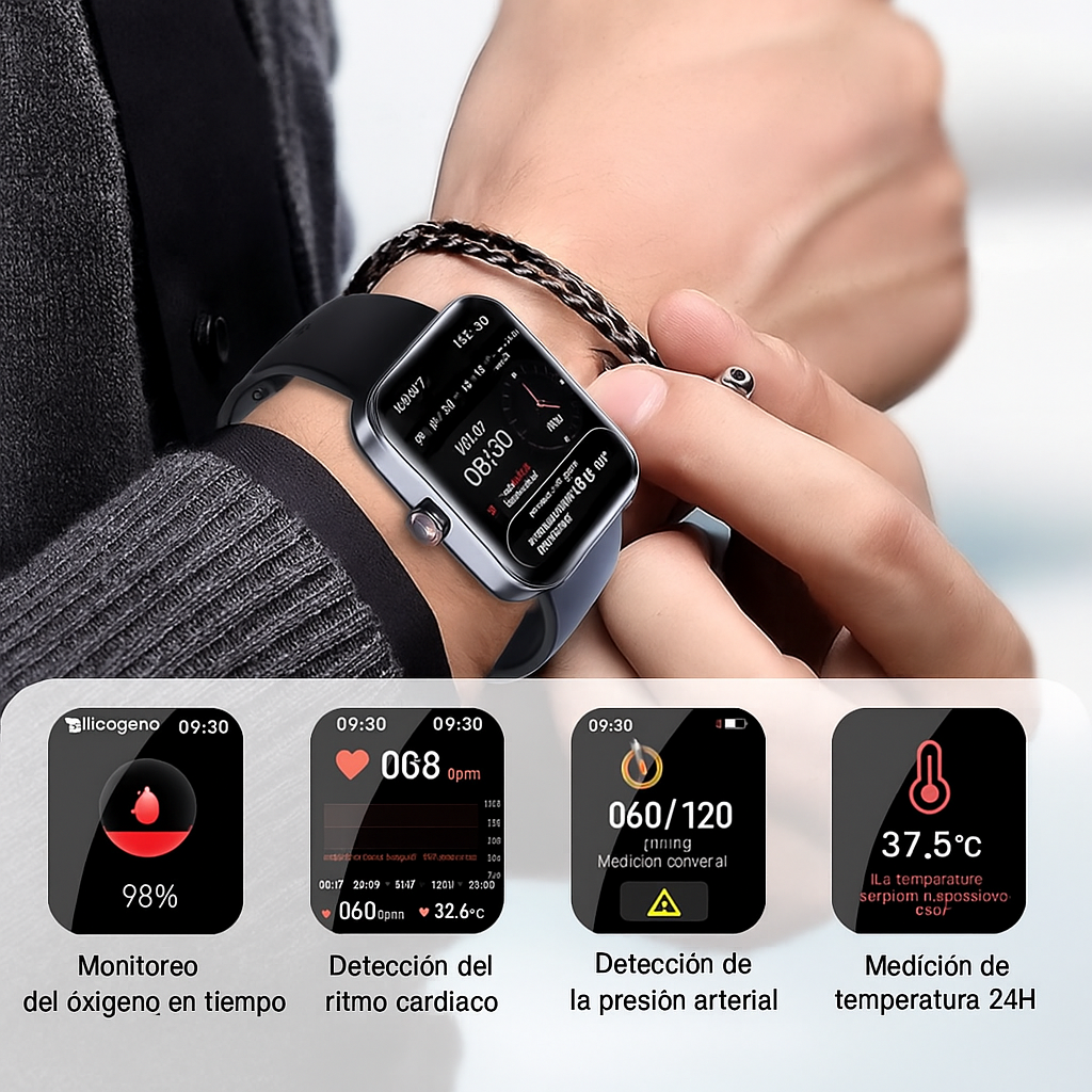 Reloj Inteligente Salud No Invasivo con GPS
