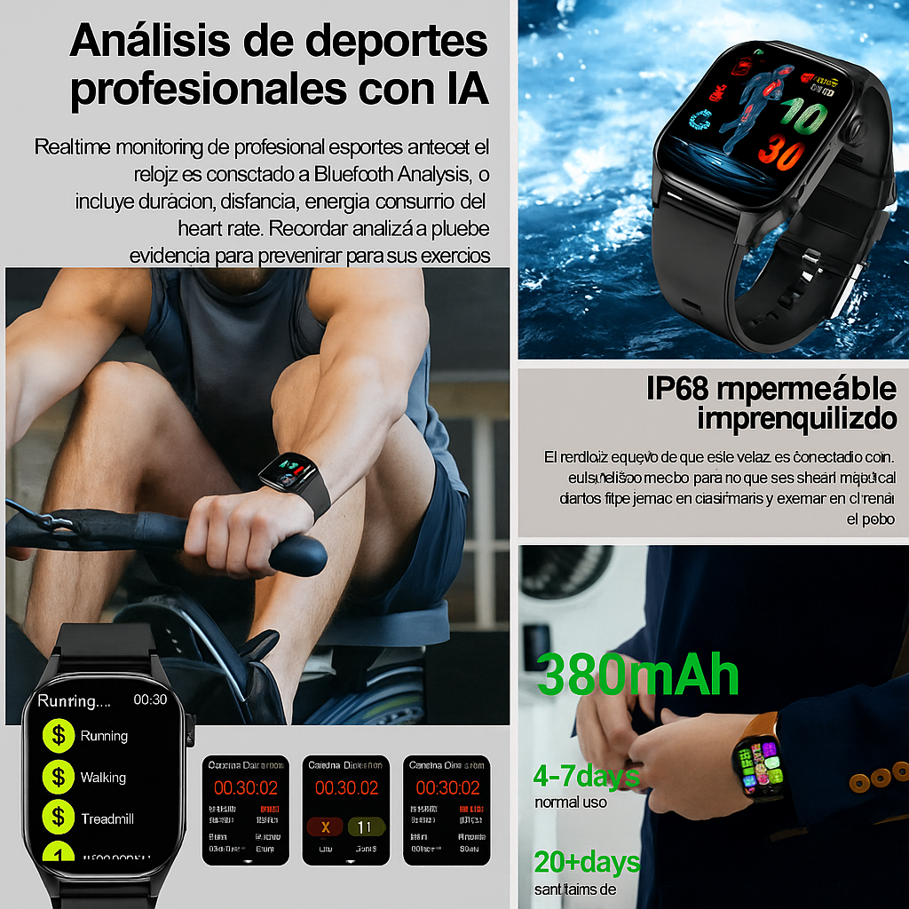 Reloj Salud Inteligente para Adultos Mayores con SOS