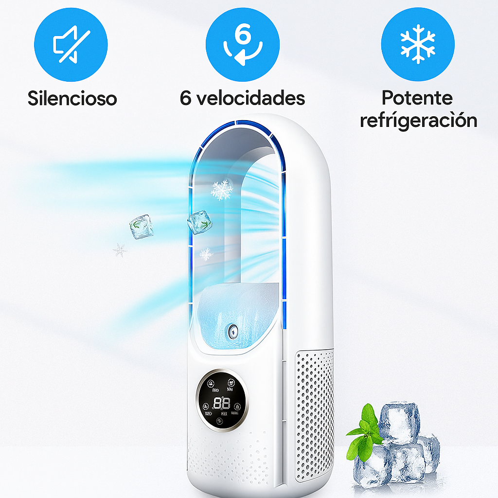 Aire Acondicionado Portátil Silencioso Sin Aspas 2025