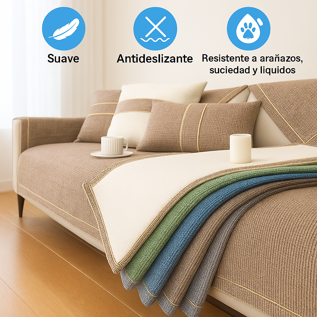 Funda de Sofá Chenille Antideslizante CozyGuard