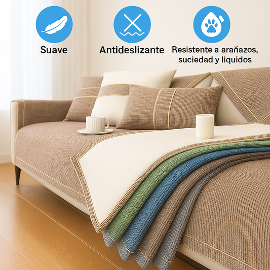 Funda de Sofá Chenille Antideslizante CozyGuard