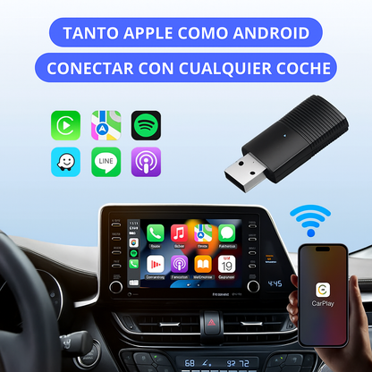 Adaptador CarPlay Inalámbrico Apple y Android