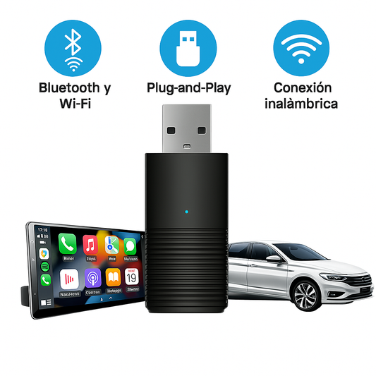 Adaptador CarPlay Inalámbrico Apple/Android Plug & Play