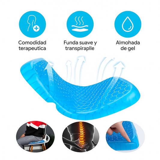 Almohada de Gel LuxeGel Ultra Suave Ergonómica