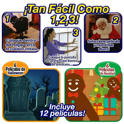 Proyector Holográfico Navideño y de Halloween