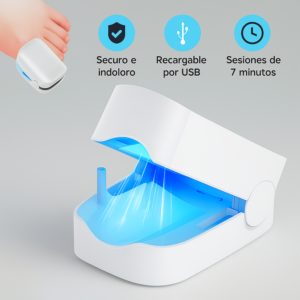 Láser Antihongos para Uñas Portátil y Seguro