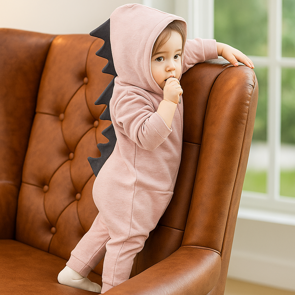 Conjunto Bebé Algodón Monito Dinosaurio