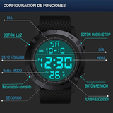 Reloj Deportivo Digital Impermeable Hombre 50M