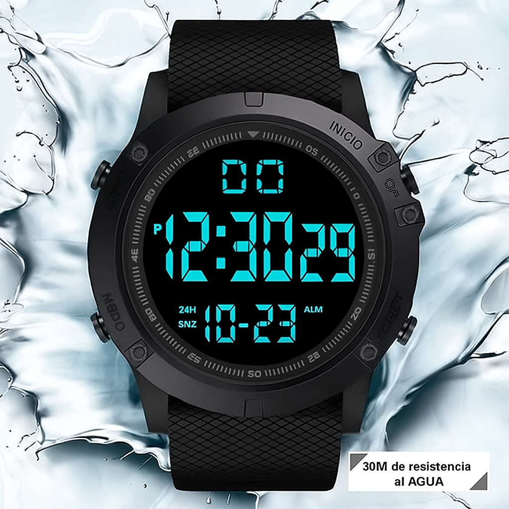 Reloj Deportivo Digital Impermeable Hombre 50M