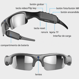 Gafas de Sol con Cámara Grabadora 4K HD
